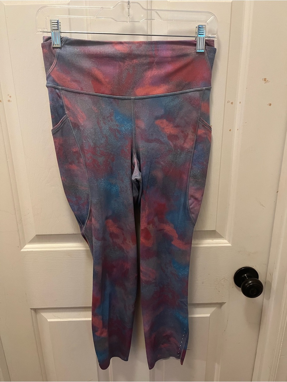 🍋🦄LIKE NEW Lululemon Hazy Afterglow Multi Fast and Free HR Crop 23" Pockets - 8